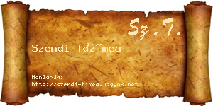 Szendi Tímea névjegykártya